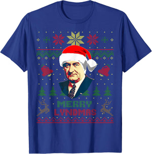 Lyndon B. Johnson President Funny Christmas T-Shirt - T-Shirt | Royal