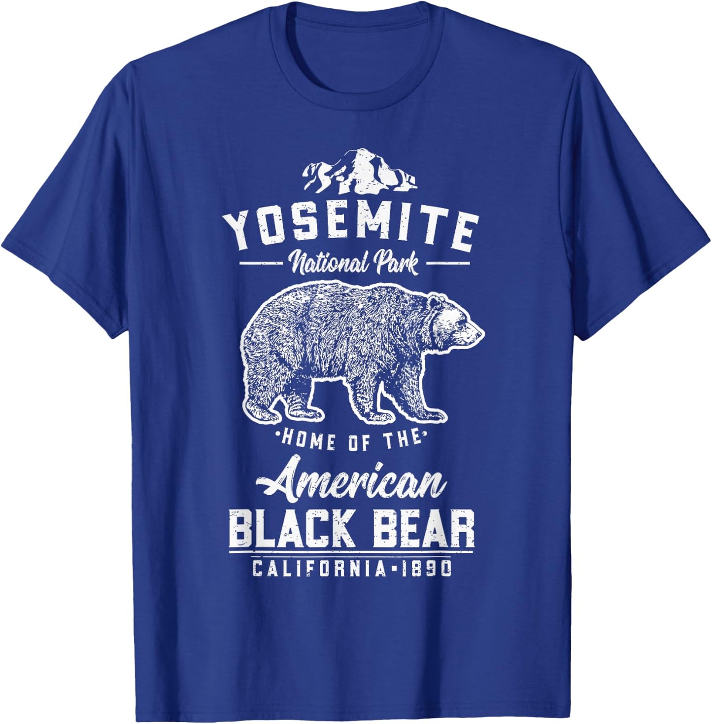 Yosemite California National Park American Black Bear T-Shirt - T-Shirt | Royal