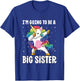 I'm Going to Be a Big Sister Girls Older Sister Dab Unicorn T-Shirt - T-Shirt | Royal