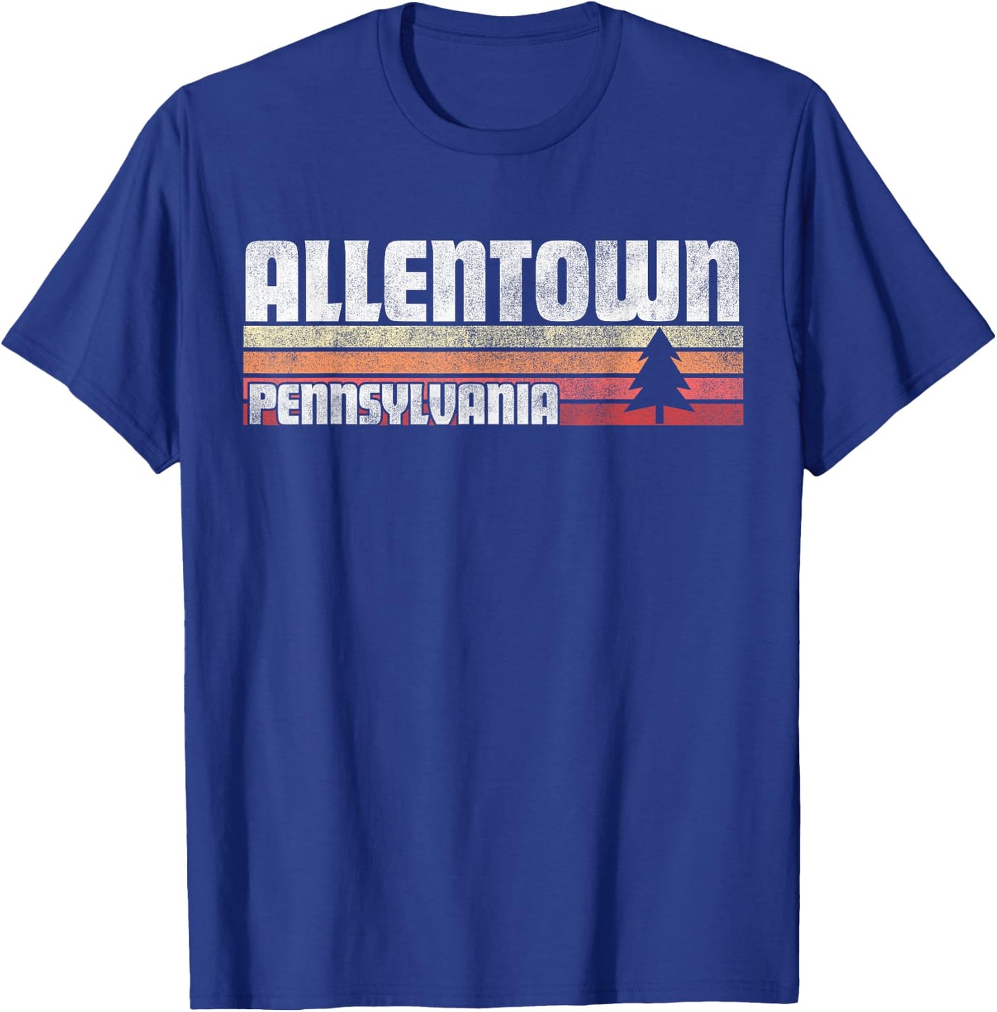 Allentown Pennsylvania PA Gift T Shirt Retro Vintage 70s 80s T-Shirt - T-Shirt | Royal