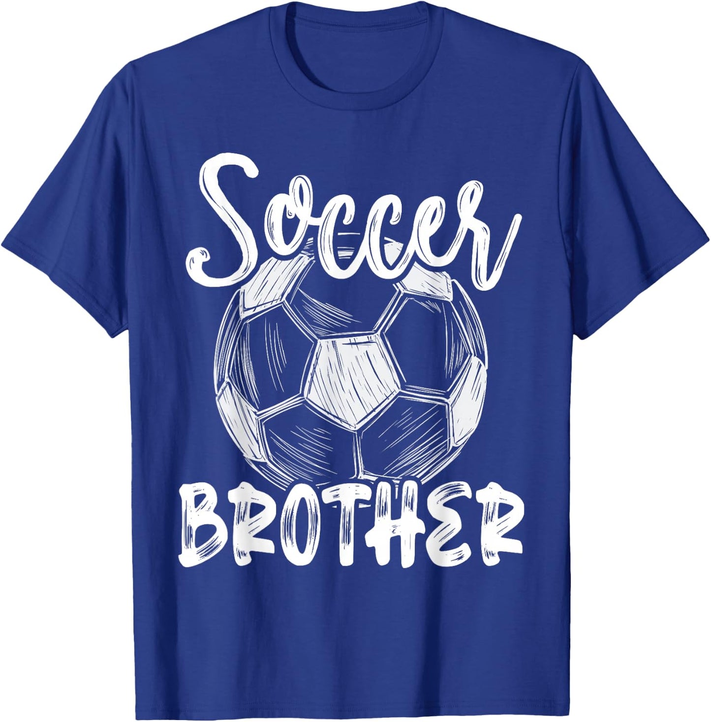 Soccer Brother Men Family Matching Team Player Soccer Ball T-Shirt - T-Shirt | Royal