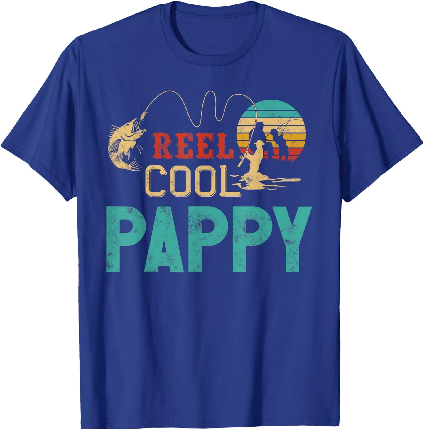 Reel Cool Pappy vintage funny fishing rod gifts for Pappy T-Shirt - T-Shirt | Royal
