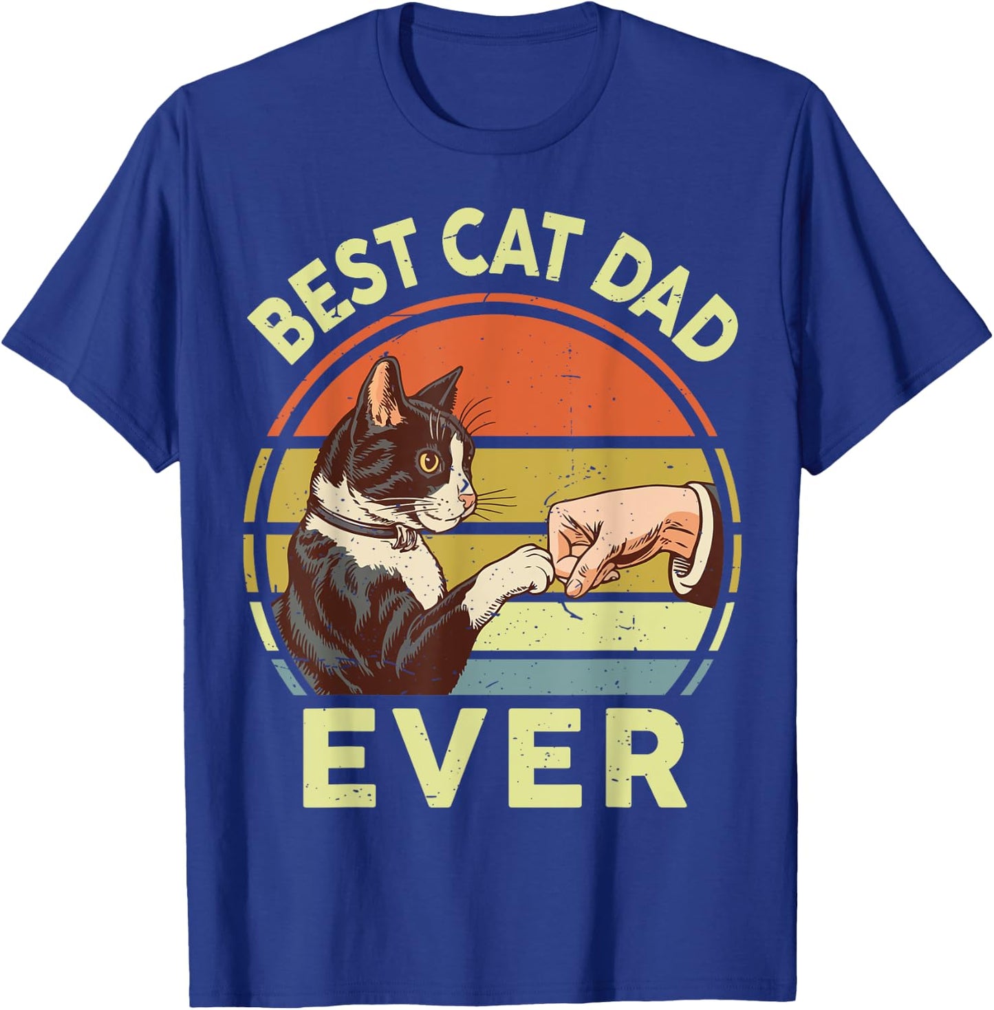 Best Cat Dad Ever Tuxedo Daddy Father Day Gift from Wife Women Kids T-Shirt - T-Shirt | Royal
