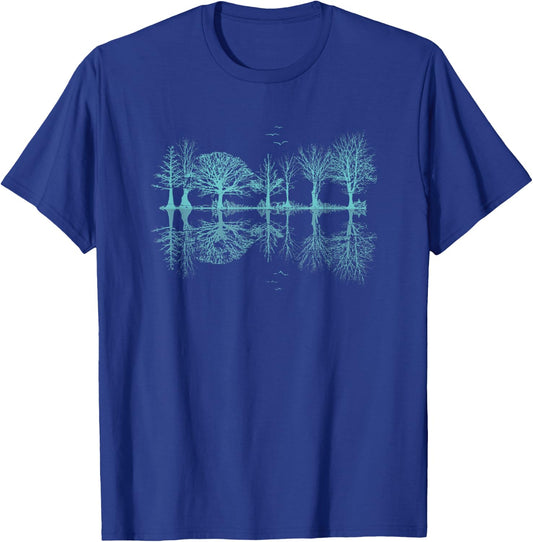 Outdoor Forest Trees Reflection Wildlife Nature T-Shirt - T-Shirt | Royal