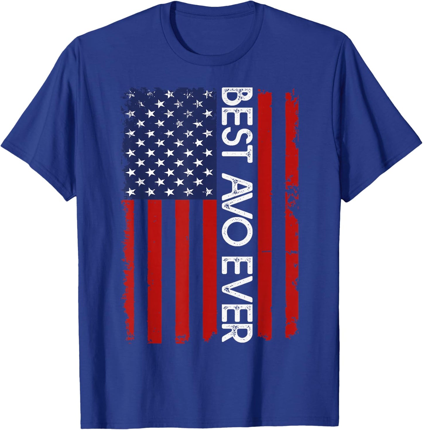 Best AVO Ever Vintage American Flag Fathers Day T-Shirt - T-Shirt | Royal