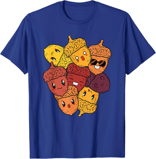 Cottagecore Aesthetic Acorn T-Shirt - T-Shirt | Royal
