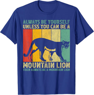 Mountain Lion Animal Lover Vintage Retro Mountain Lion T-Shirt - T-Shirt | Royal