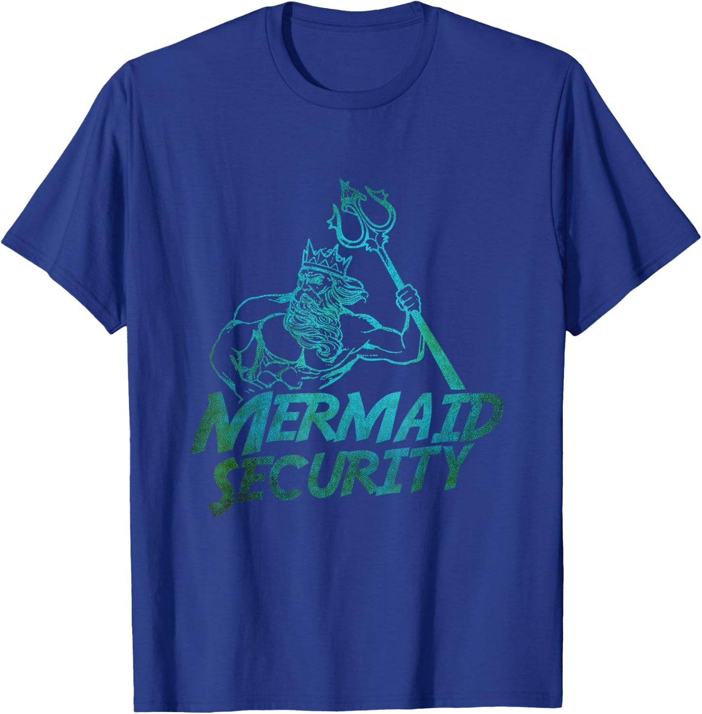 Merman Mermaid Security T-Shirt - T-Shirt | Royal