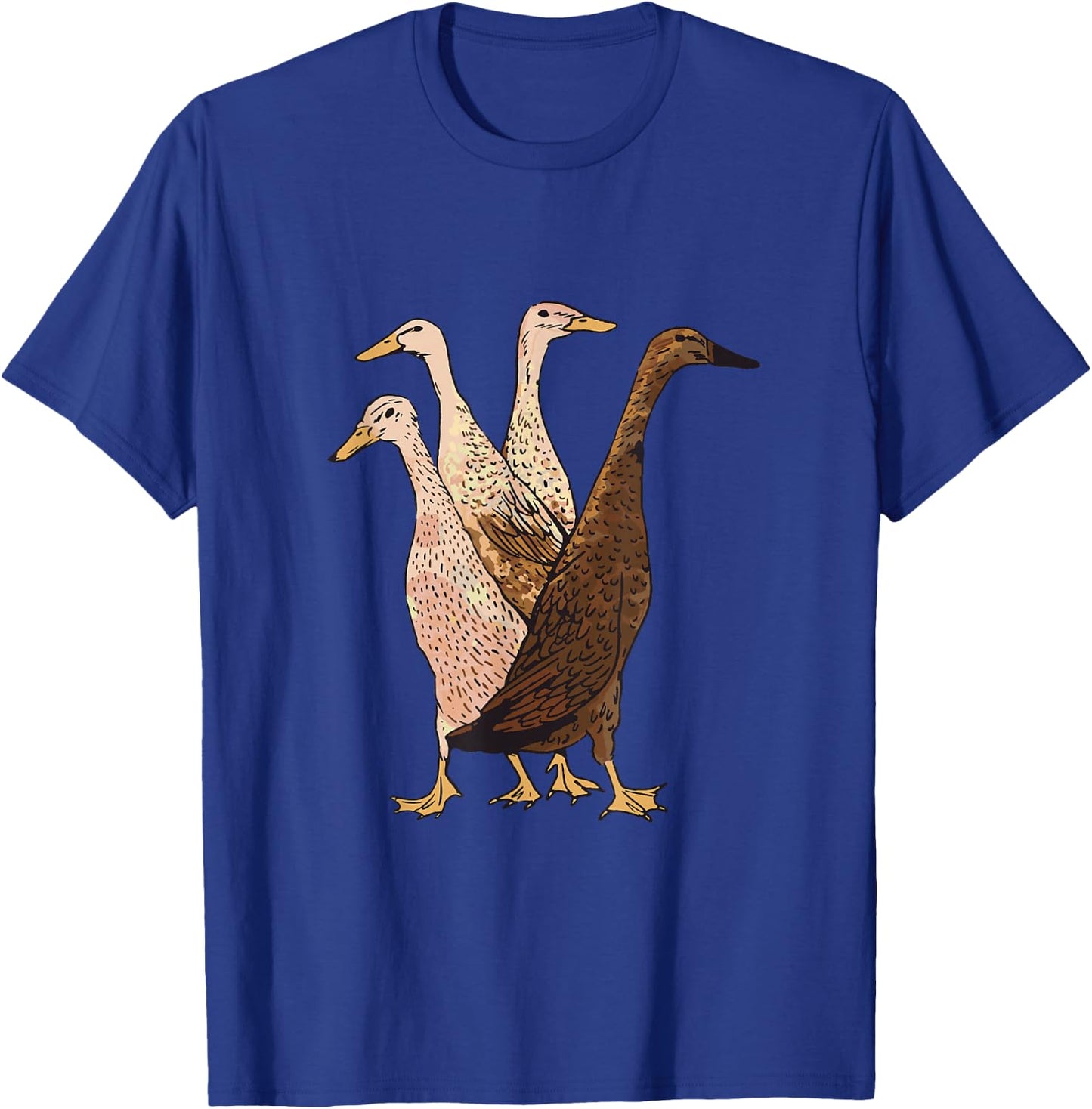 Running Duck Indian Runner Duck T-Shirt - T-Shirt | Royal