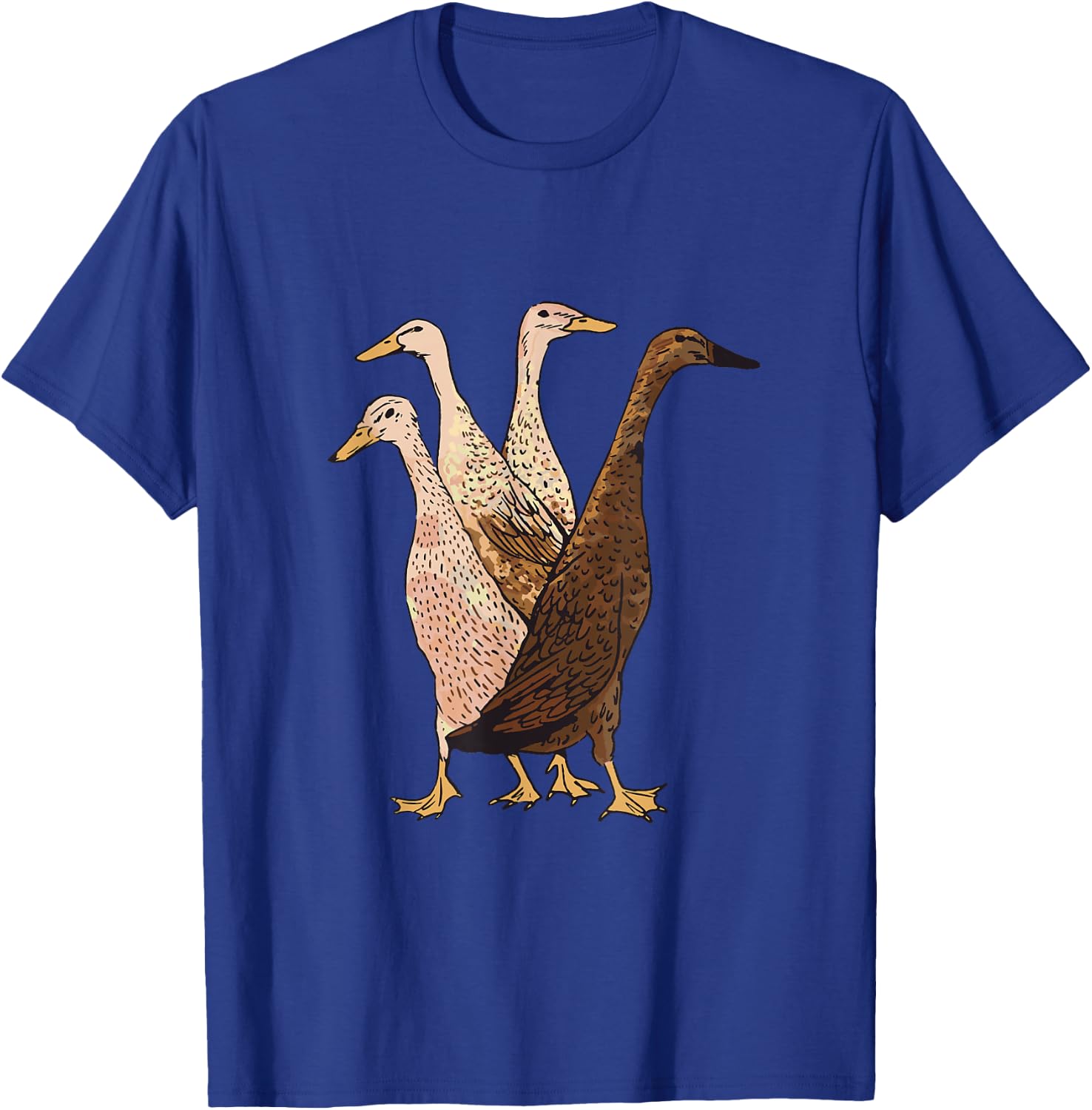 Running Duck Indian Runner Duck T-Shirt - T-Shirt | Royal