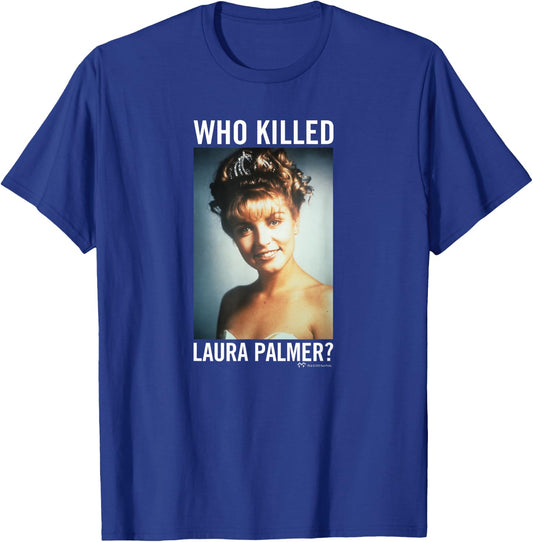 SHOWTIME Twin Peaks Who Killed Laura Palmer? -Adults , Black, Small, Short Sleeve T-Shirt - T-Shirt | Royal