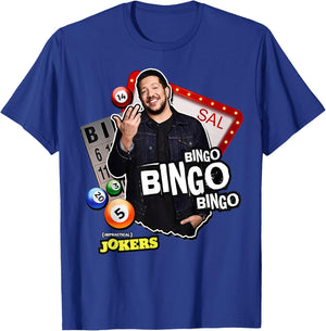 Funny Sal's Bingo Punishment Impractical Jokers T-Shirt - T-Shirt | Royal