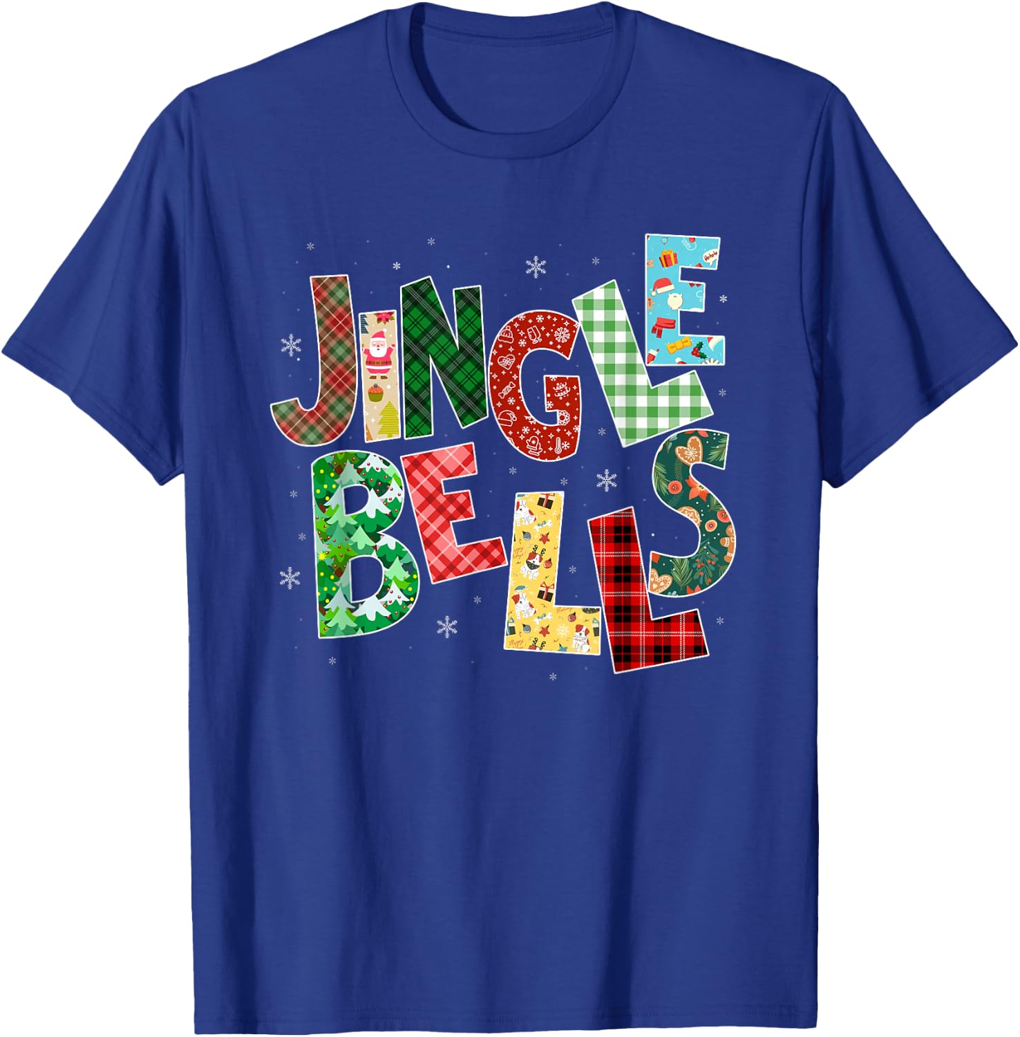 Red Plaid Jingle Bells Christmas Matching Family Pajama T-Shirt - T-Shirt | Royal