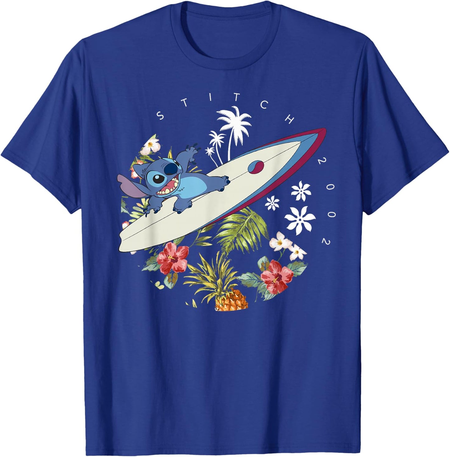 Disney Lilo & Stitch Surfing Stitch 2002 T-Shirt - T-Shirt | Royal