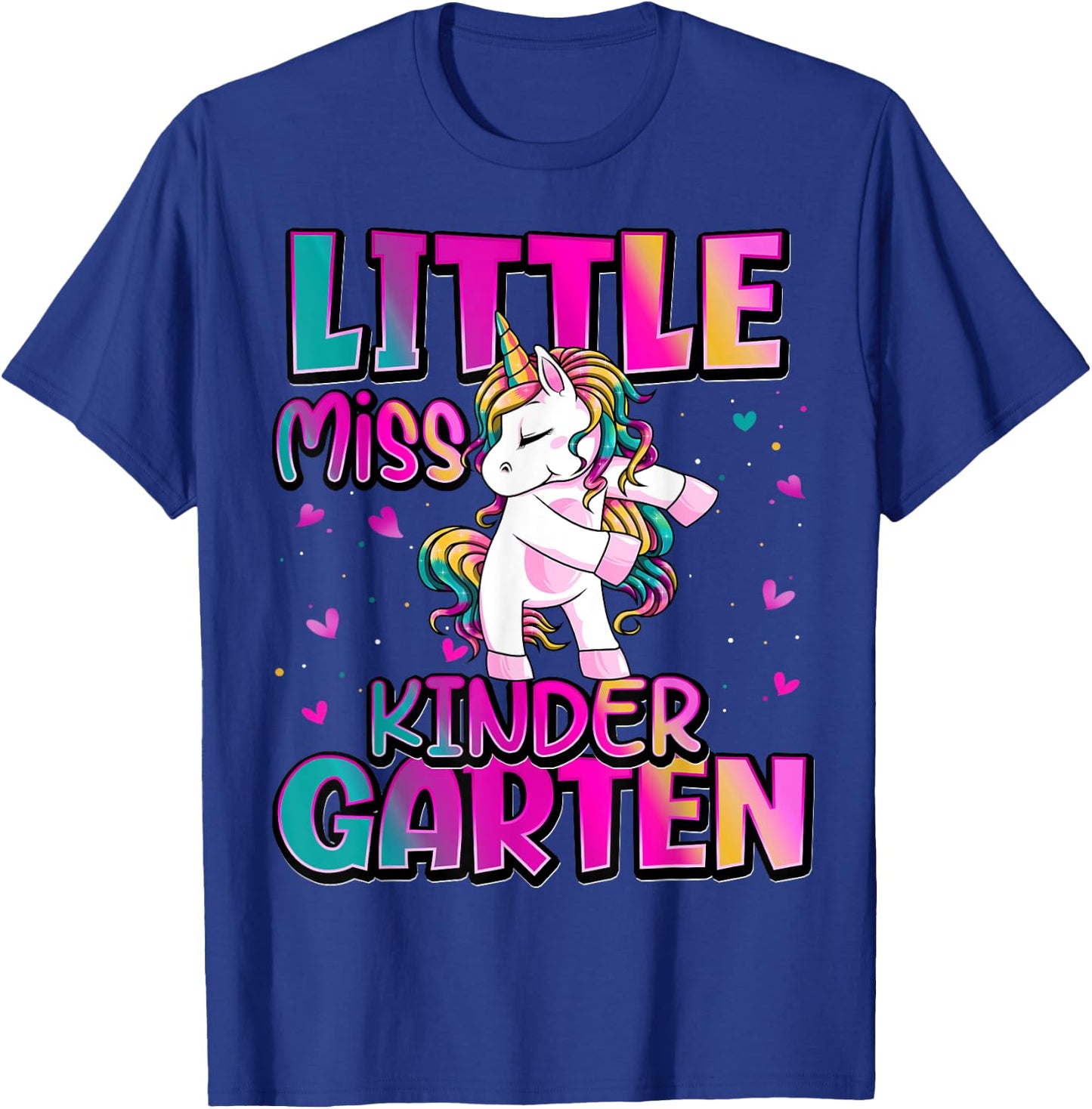 Little Miss Kindergarten Back To School Girls Kindergarten T-Shirt - T-Shirt | Royal