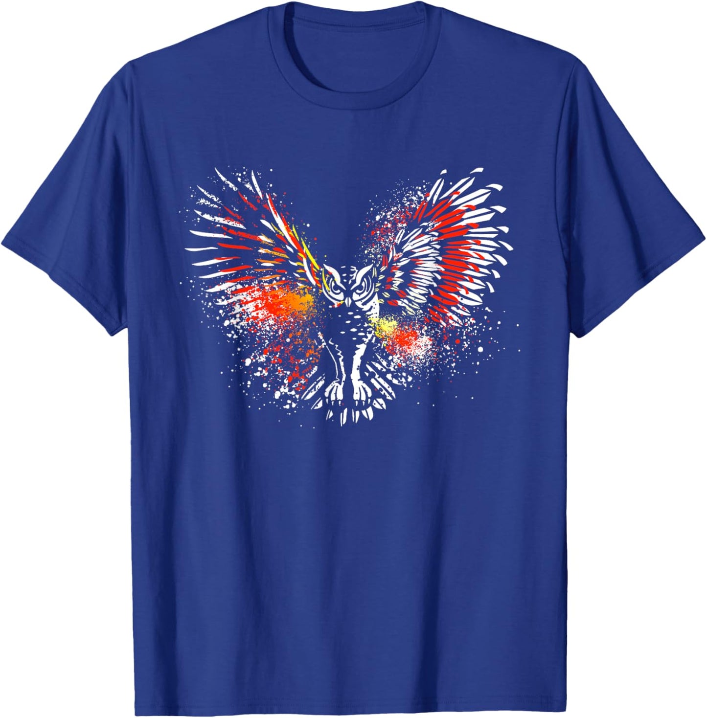 Owl | White Owl | Cute Owl | Red Owl | Night Owl Graphic T-Shirt - T-Shirt | Royal