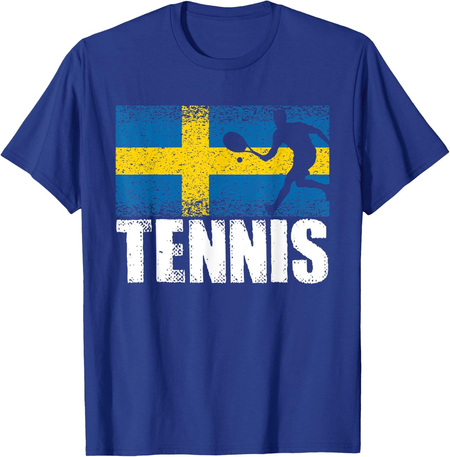 Tennis Sport, Sweden Flag, Swedish Tennis Player T-Shirt - T-Shirt | Royal