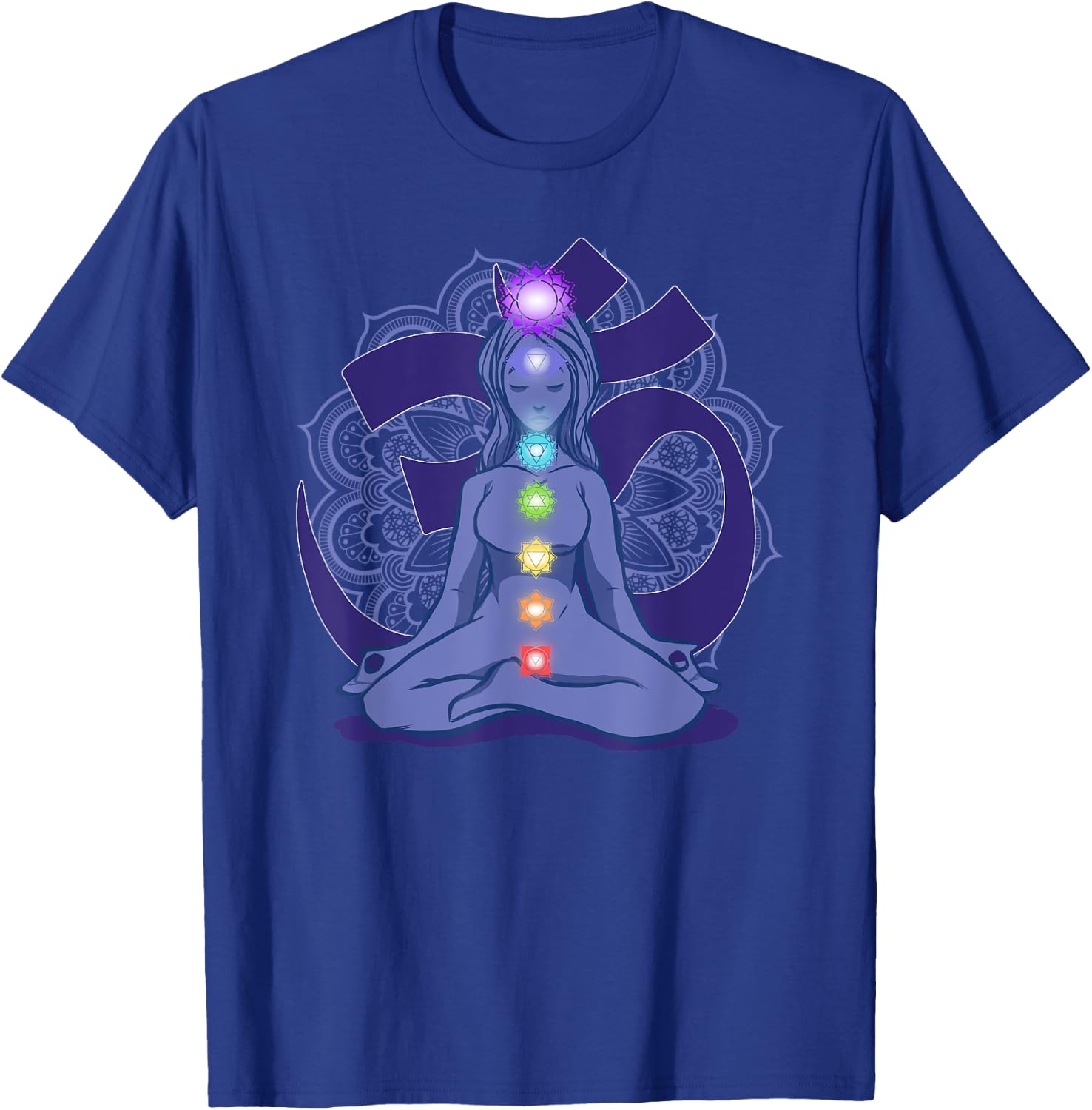 Yoga Meditation Spiritual Body Energy Chakra T-Shirt - T-Shirt | Royal