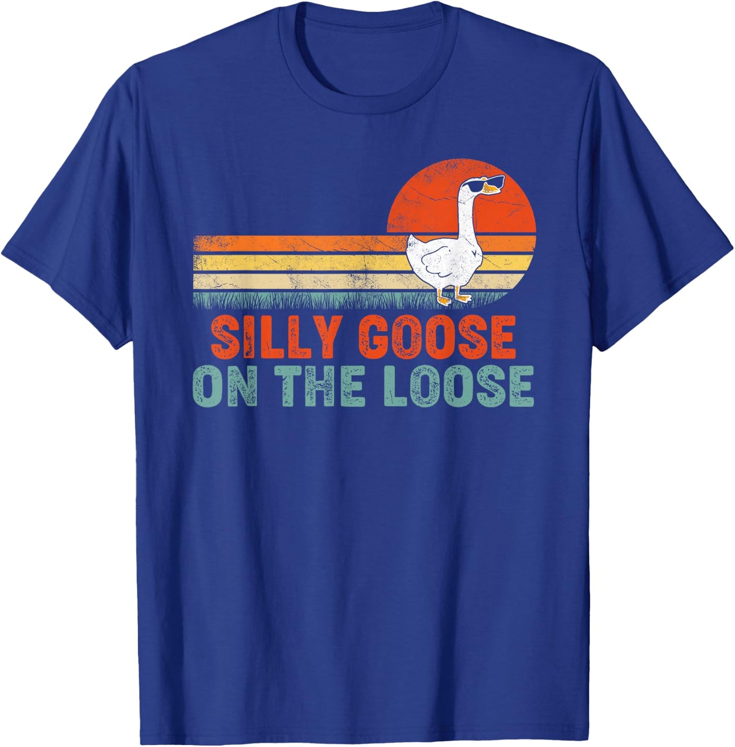 Silly Goose Shirt, Graphic Men, Funny Shirts T-Shirt - T-Shirt | Royal