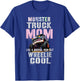 Vintage MONSTER Truck MOM Like Normal Mama of Birthday Boy T-Shirt - T-Shirt | Royal
