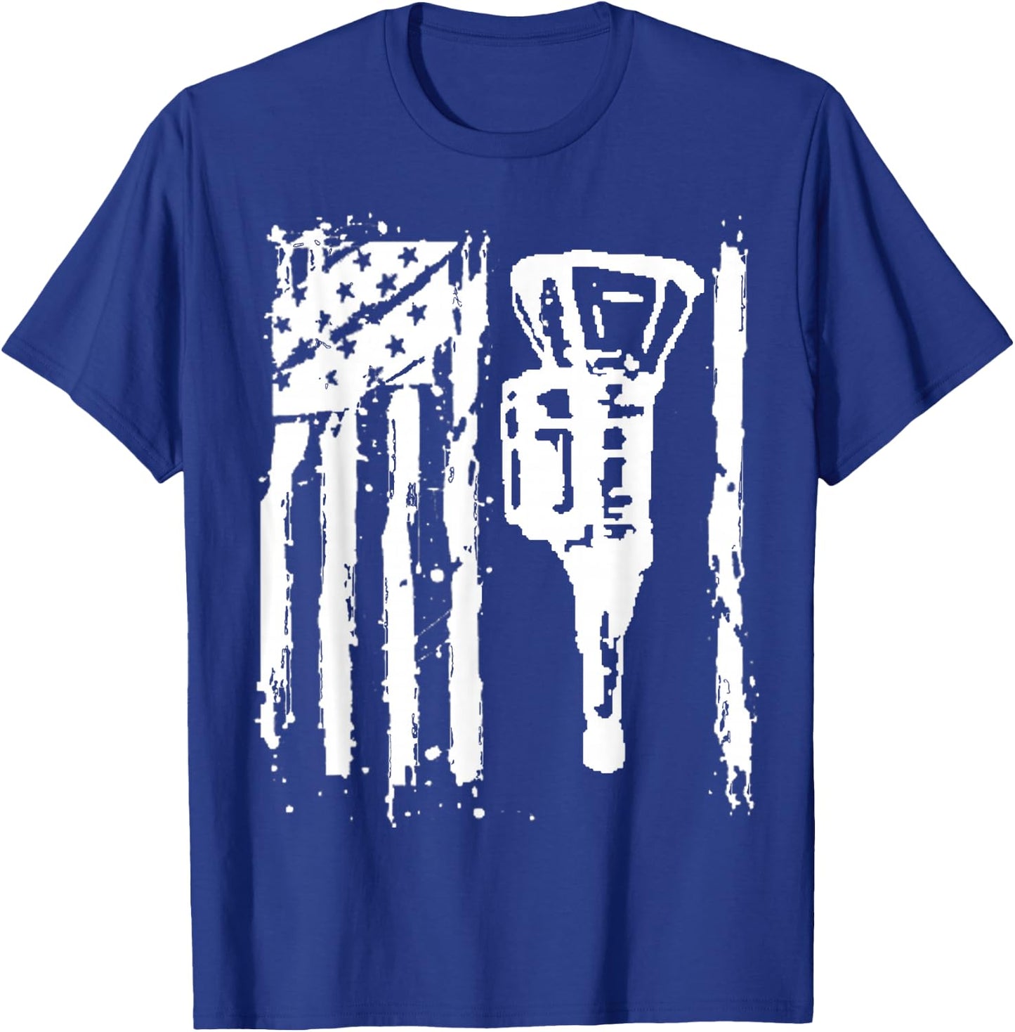 Transmission Mechanic Flag T Shirt Gift Transmission Repair T-Shirt - T-Shirt | Royal