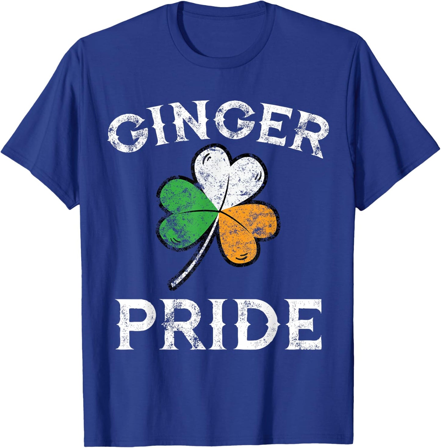 Awesome Ginger Pride St Patricks Day Irish Flag Clover Shirt T-Shirt - T-Shirt | Royal