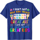 I Don't Just Help Kids Create Great Art Funny Teacher Gift T-Shirt - T-Shirt | Royal