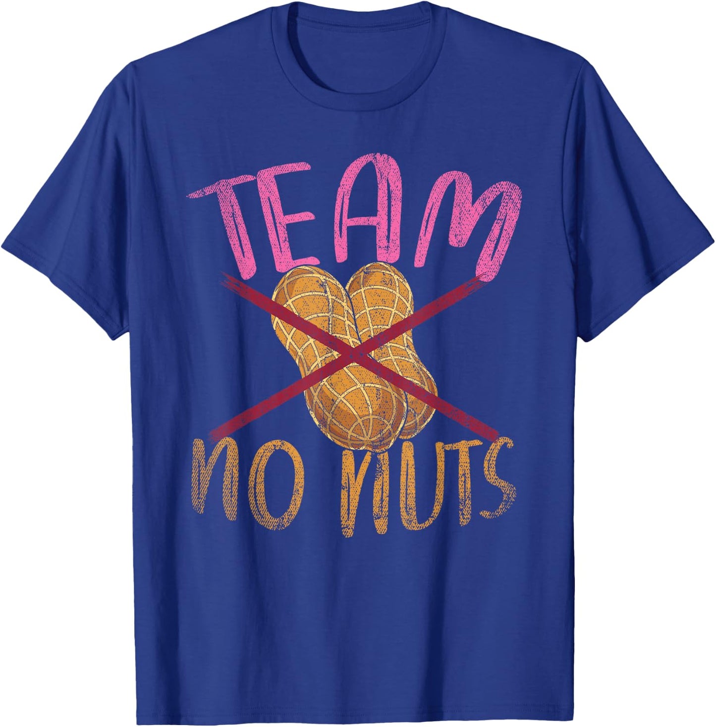 Baby Gender Reveal Party Team No Nuts Funny Gender Reveal T-Shirt - T-Shirt | Royal