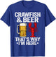 Crawfish & Beer That's Why I'm Here Crayfish Daddy Crawfish T-Shirt - T-Shirt | Royal