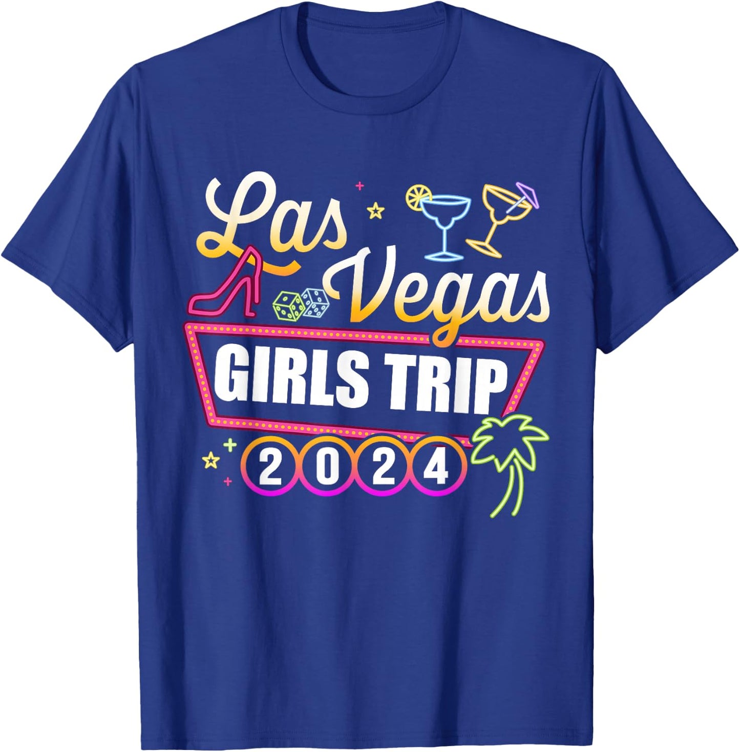 Las Vegas 2024 girls trip matching besties party squad T-Shirt - T-Shirt | Royal