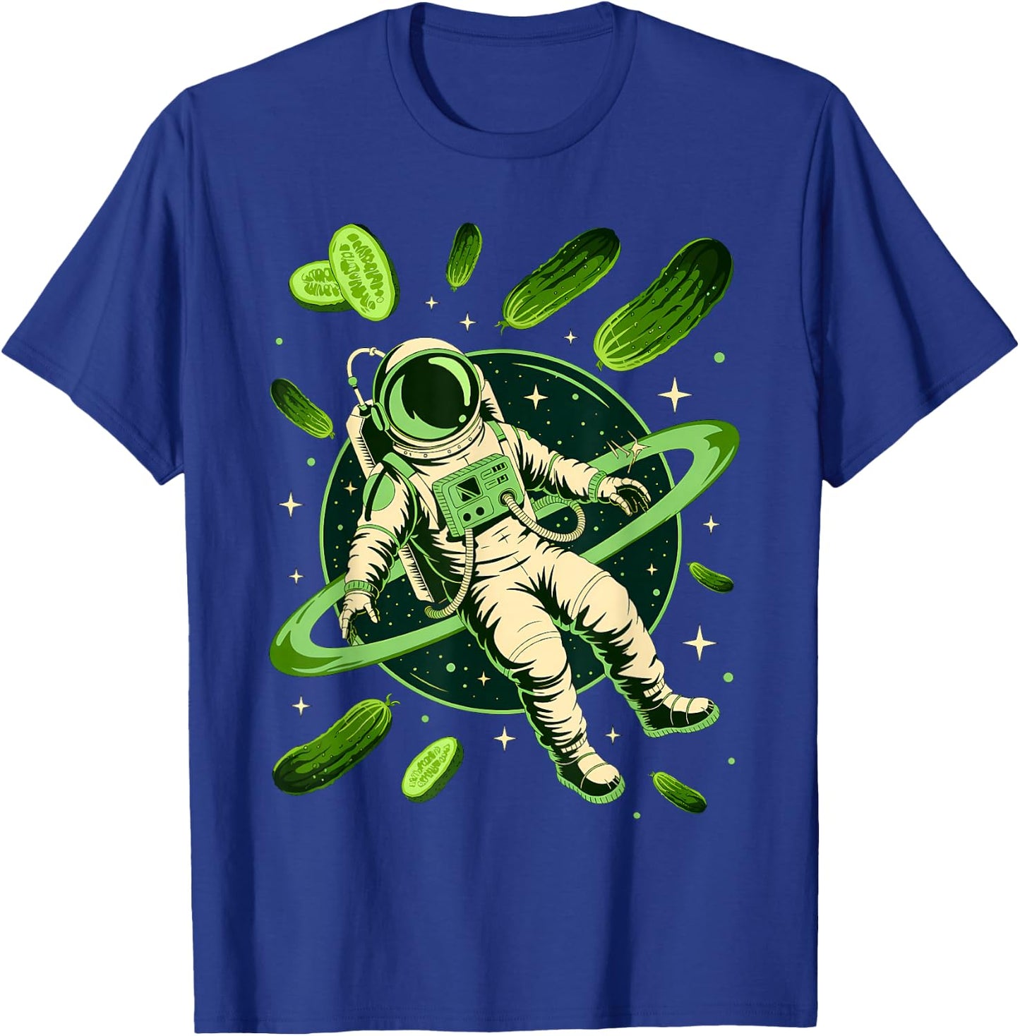 Space Astronaut Pickle T-Shirt - T-Shirt | Royal