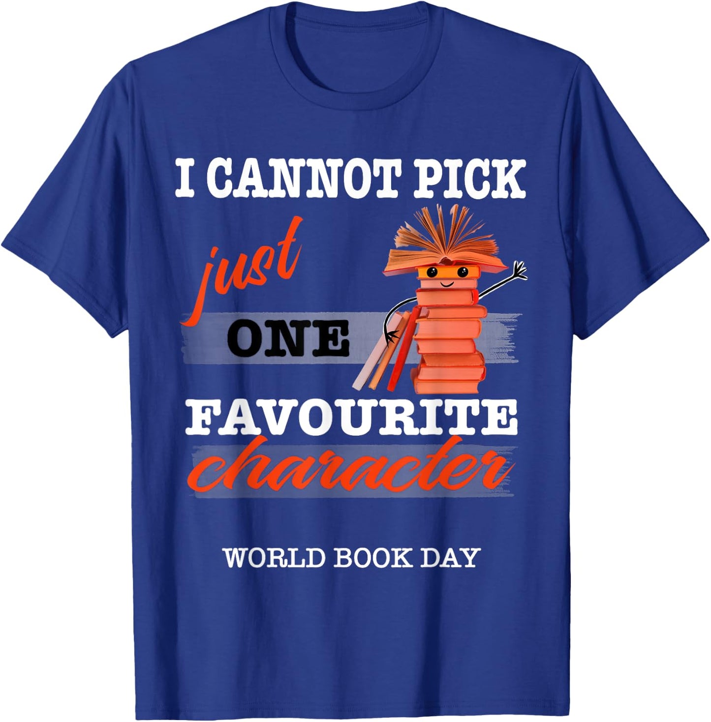World Book Day, Cute Book Character T-Shirt - T-Shirt | Royal