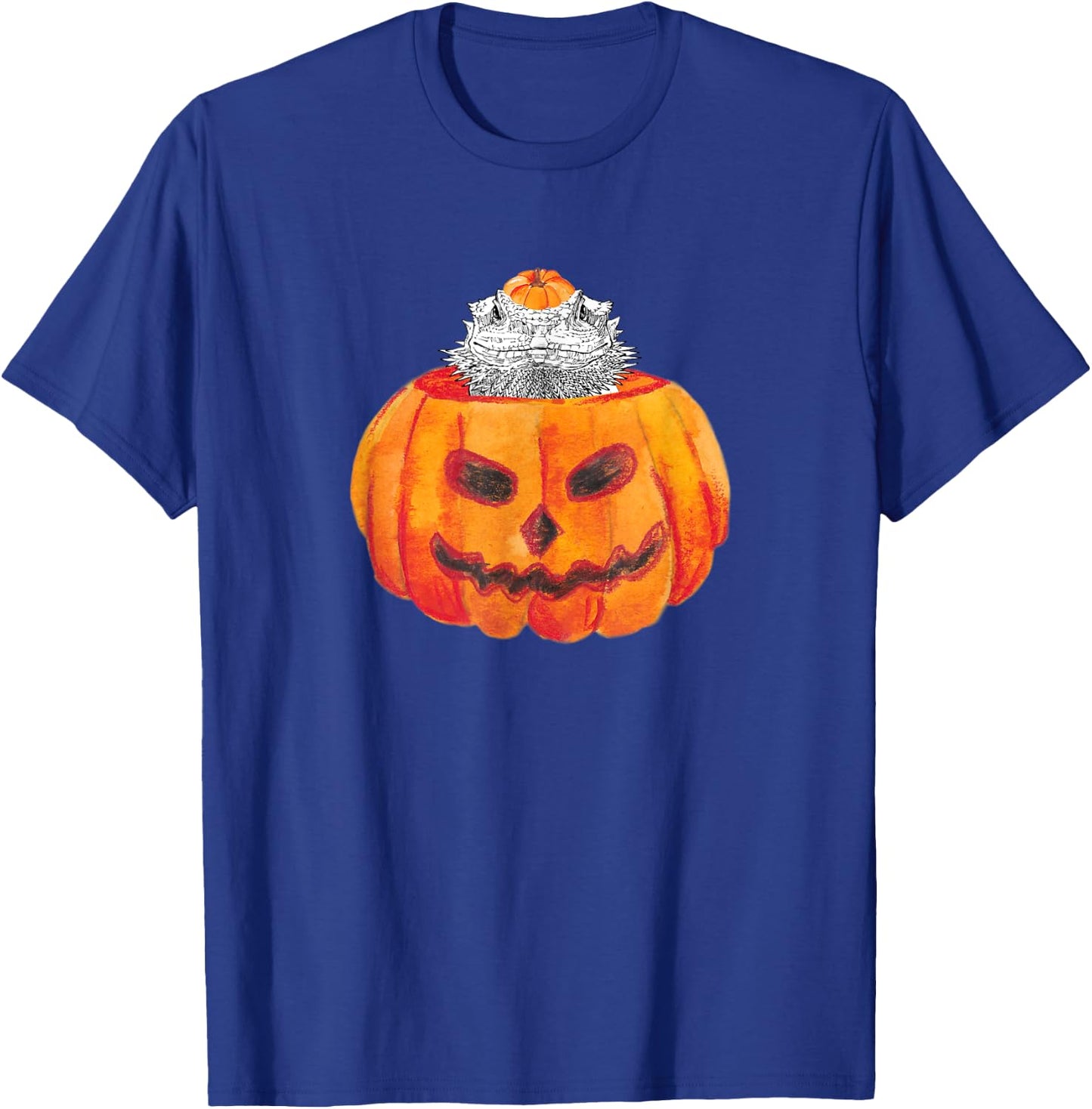 Bearded Dragon Happy Halloween Pumpkin Reptile Animal Lover T-Shirt - T-Shirt | Royal
