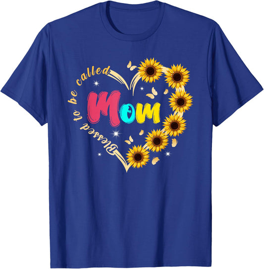 Blessed To Be Called Mom Sunflower Mothers Day T-Shirt - T-Shirt | Royal