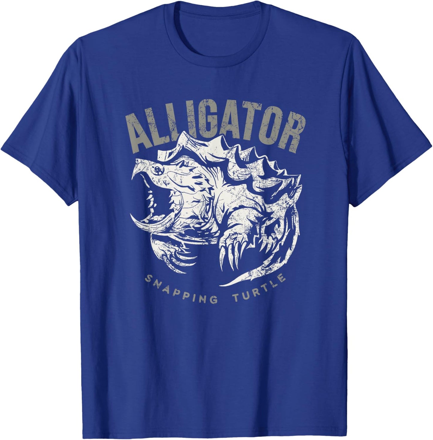Alligator snapping turtle, vintage design for reptile lovers T-Shirt - T-Shirt | Royal