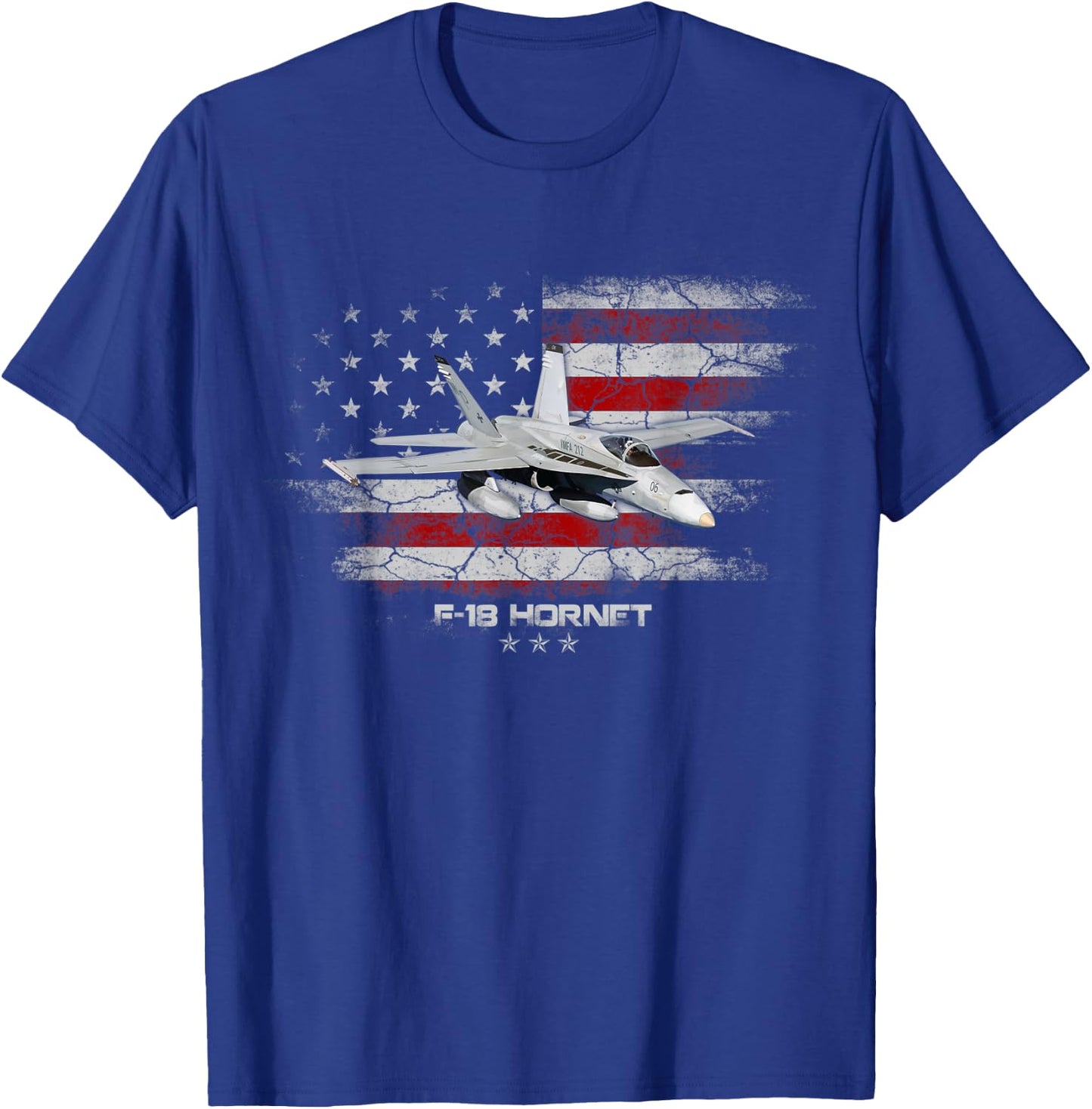 F/A-18 E/F Super Hornet Fighter Jet Aviation Pilot Veteran T-Shirt - T-Shirt | Royal