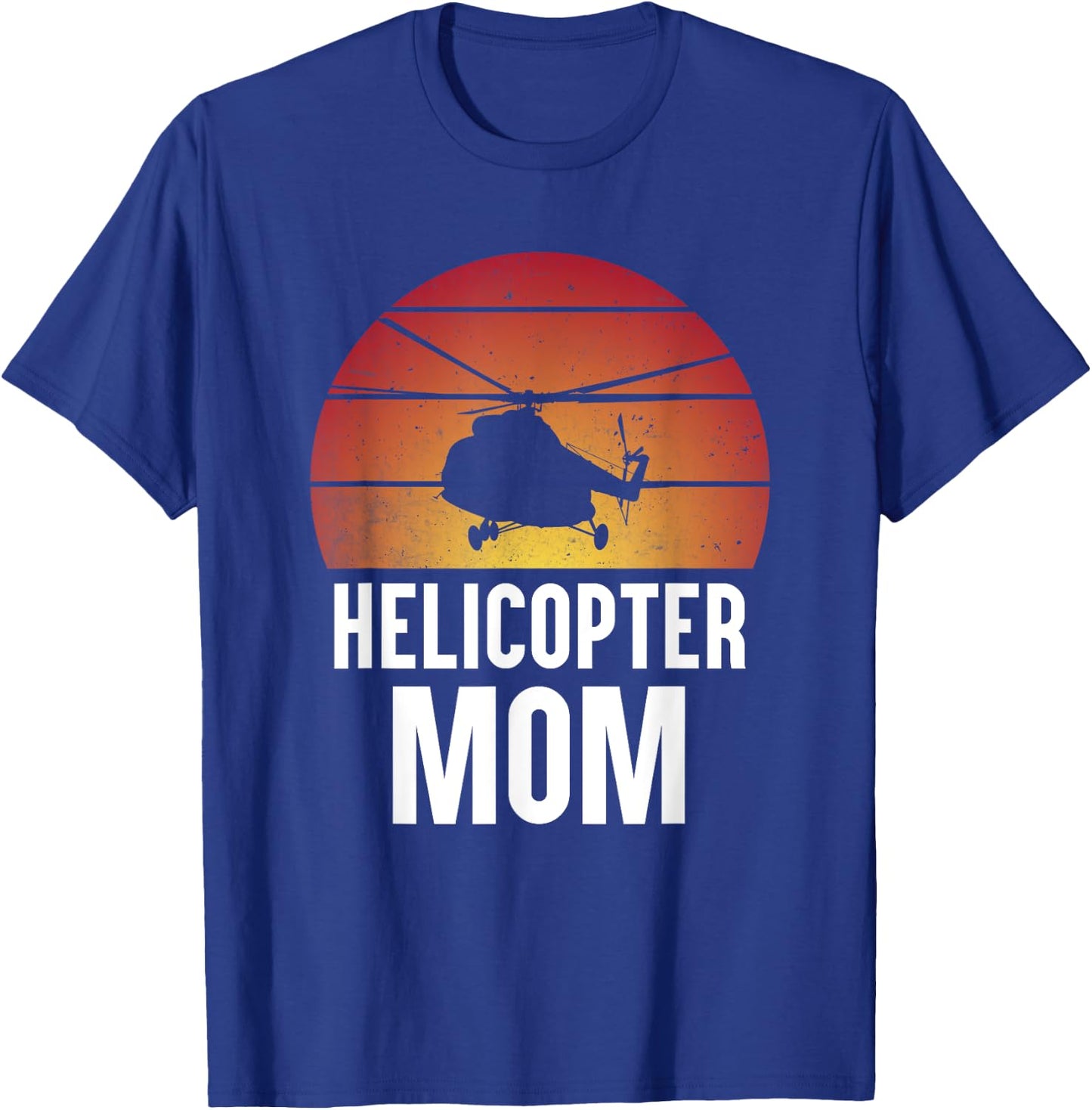 Helicopter Mom Women Girls Aircraft Helicopter Pilot T-Shirt - T-Shirt | Royal
