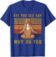 Retro Pitbull Dog Yoga Eff You See Kay Why Oh You Women T-Shirt - T-Shirt | Royal