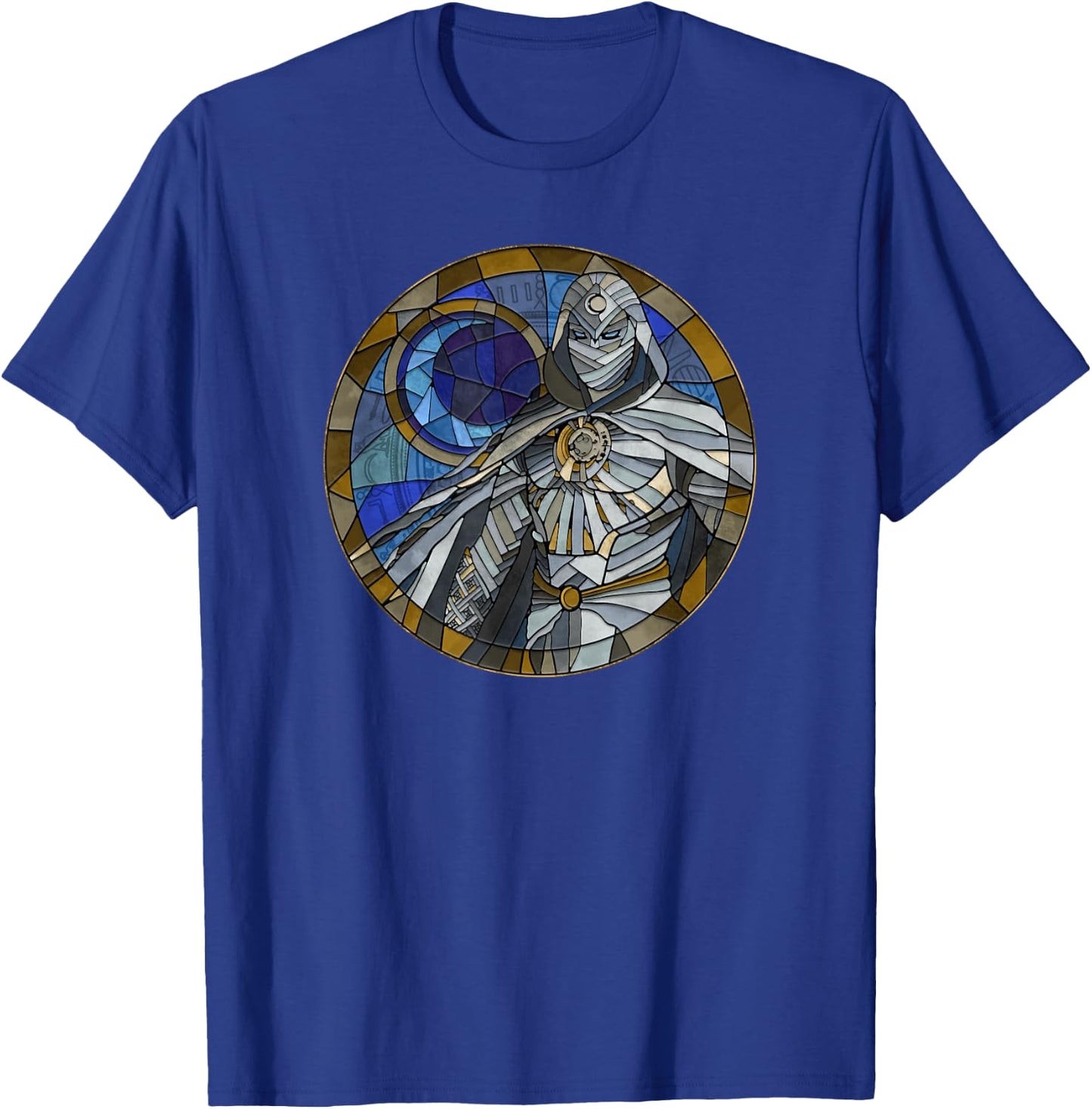 Marvel Moon Knight Stained Glass Poster T-Shirt - T-Shirt | Royal