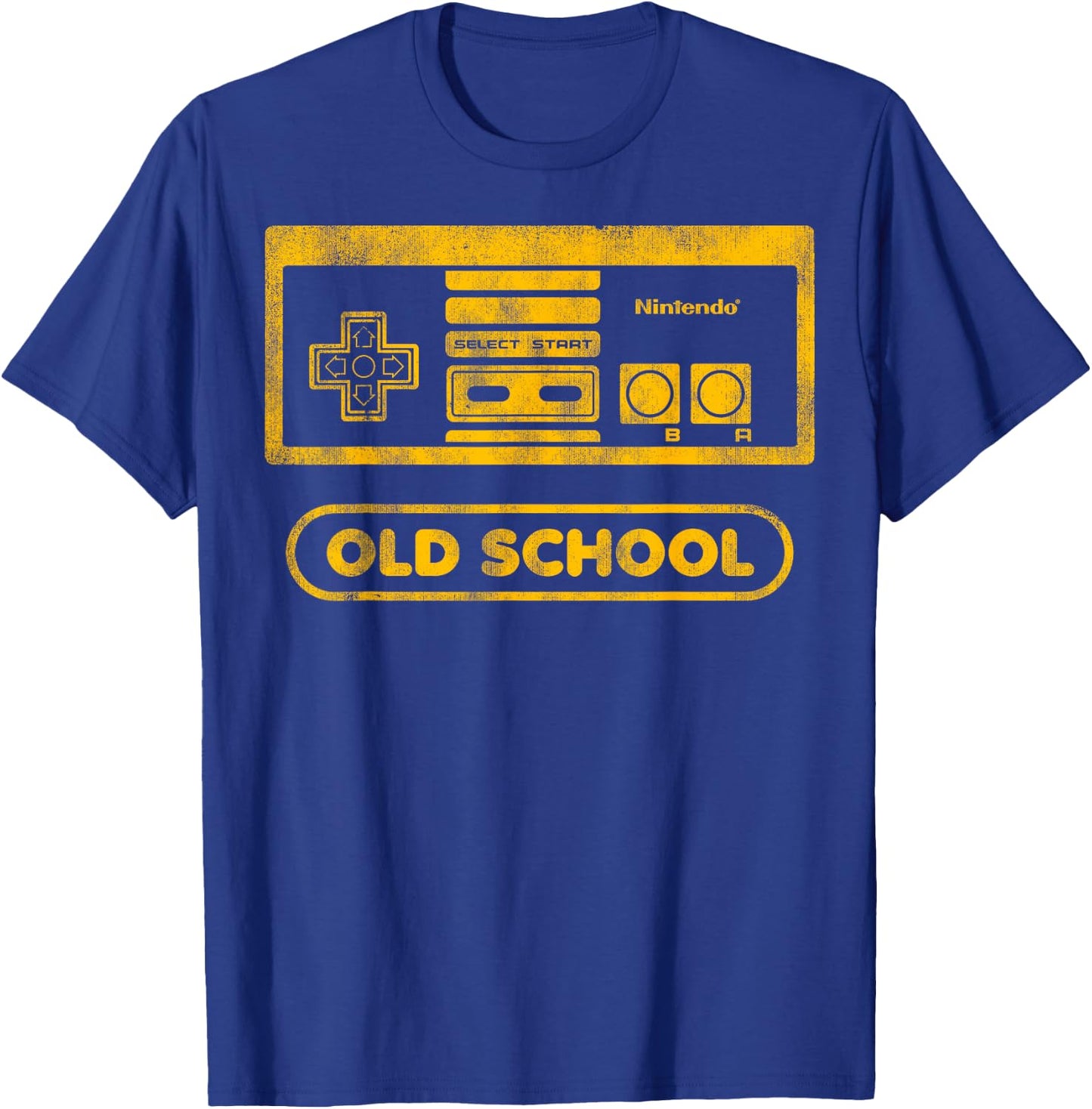 Nintendo NES Controller Old School Gold Graphic T-Shirt - T-Shirt | Royal