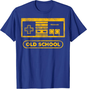 Nintendo NES Controller Old School Gold Graphic T-Shirt - T-Shirt | Royal