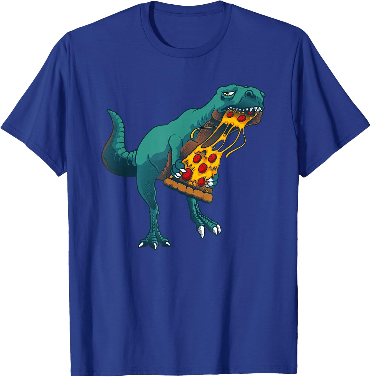 Funny Dinosaur Art Women Dinosaur Pizza Slice Lover T-Shirt - T-Shirt | Royal
