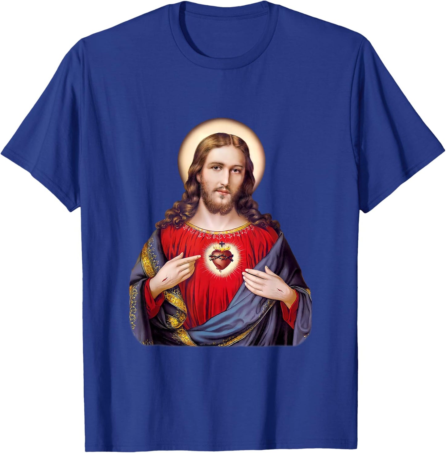 Sacred Heart of Jesus Christ T-Shirt - T-Shirt | Royal