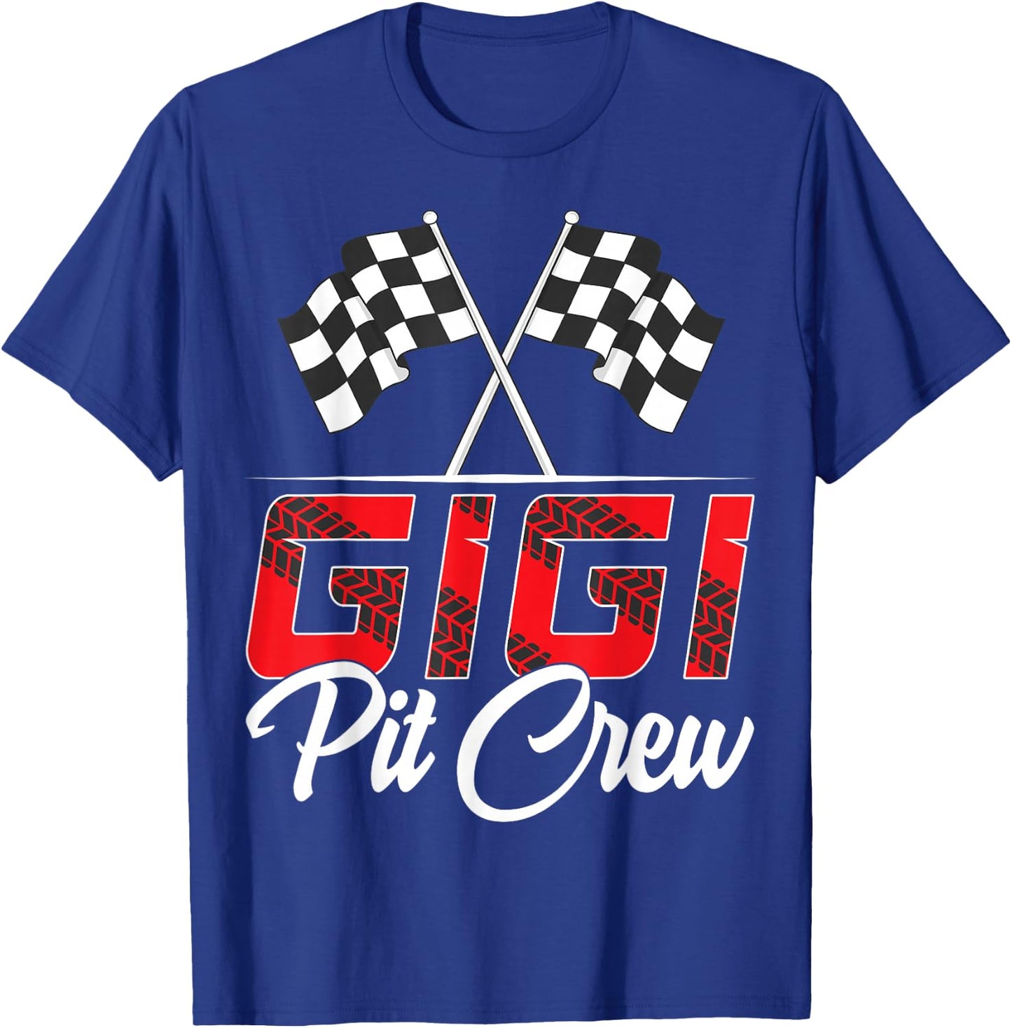 Race Car Birthday Party Racing Family Gigi Pit Crew T-Shirt - T-Shirt | Royal
