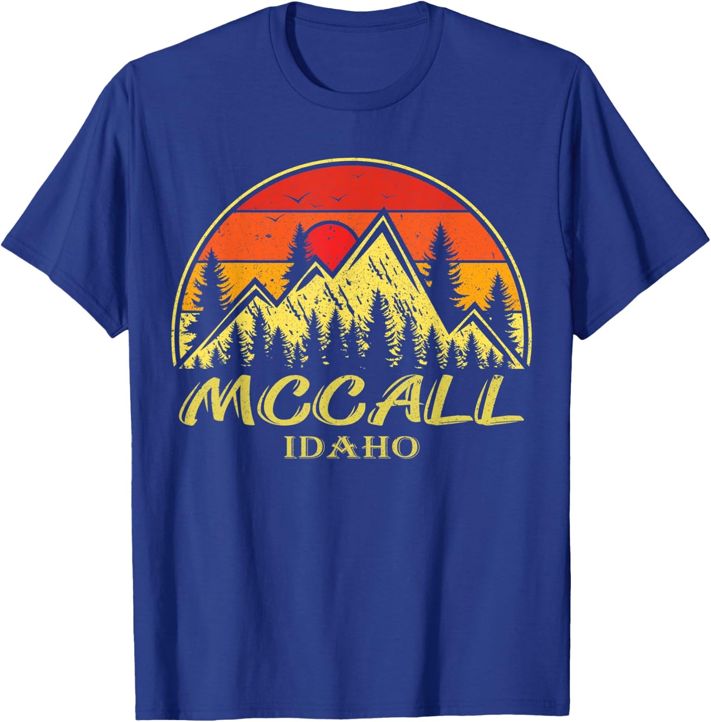 Vintage Mccall Idaho ID Mountains Hike Hiking Souvenir T-Shirt - T-Shirt | Royal