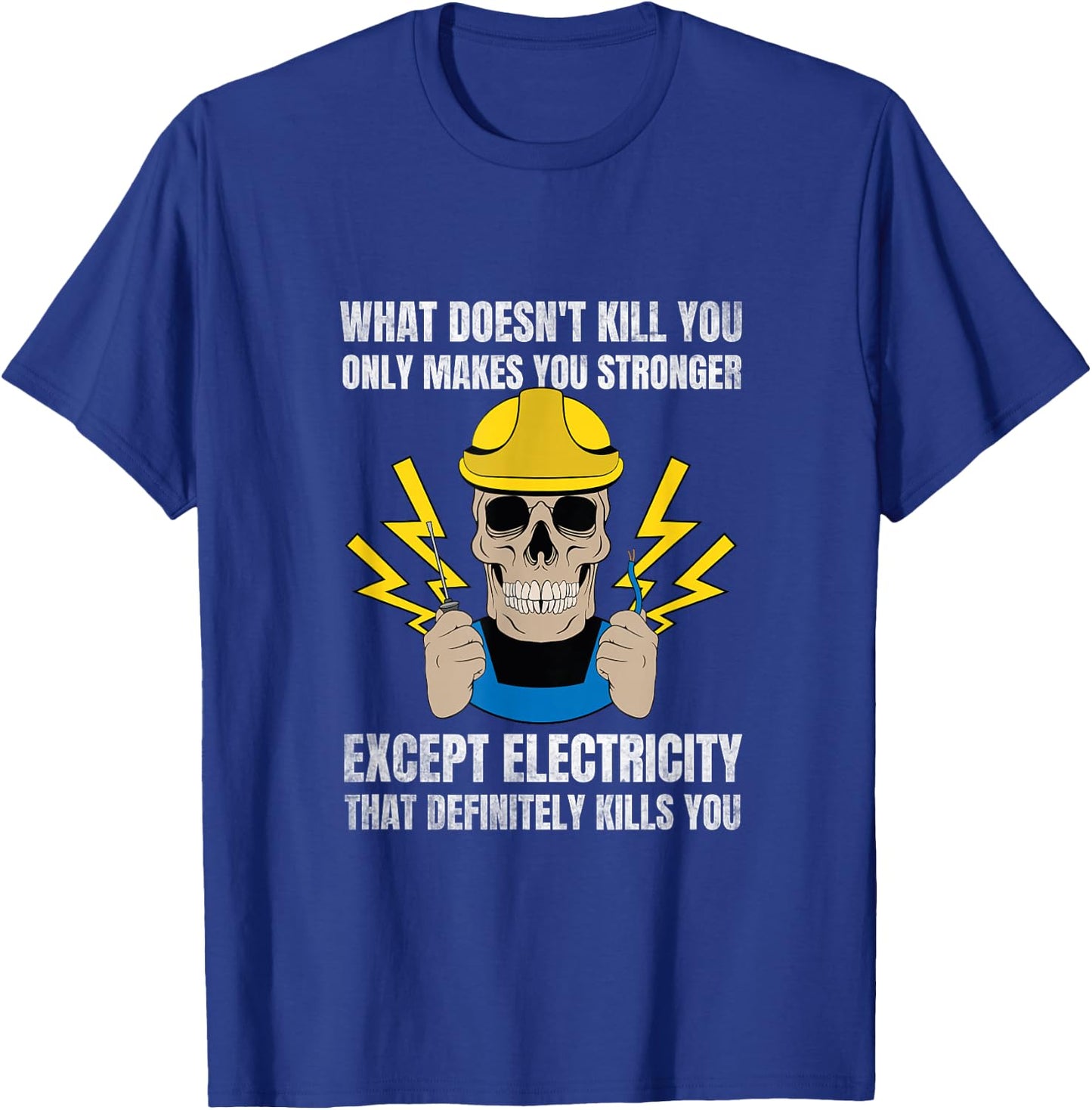 Funny Electrician Gift Electrical Engineer Electricity T-Shirt - T-Shirt | Royal