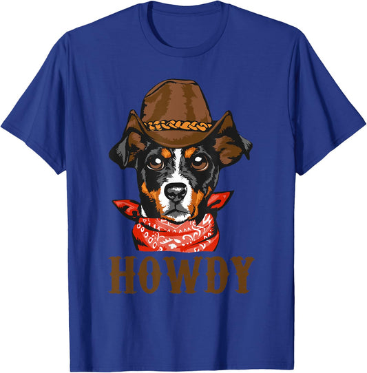 Western Country Southern Cowboy Cowgirl Howdy Dog Lover T-Shirt - T-Shirt | Royal
