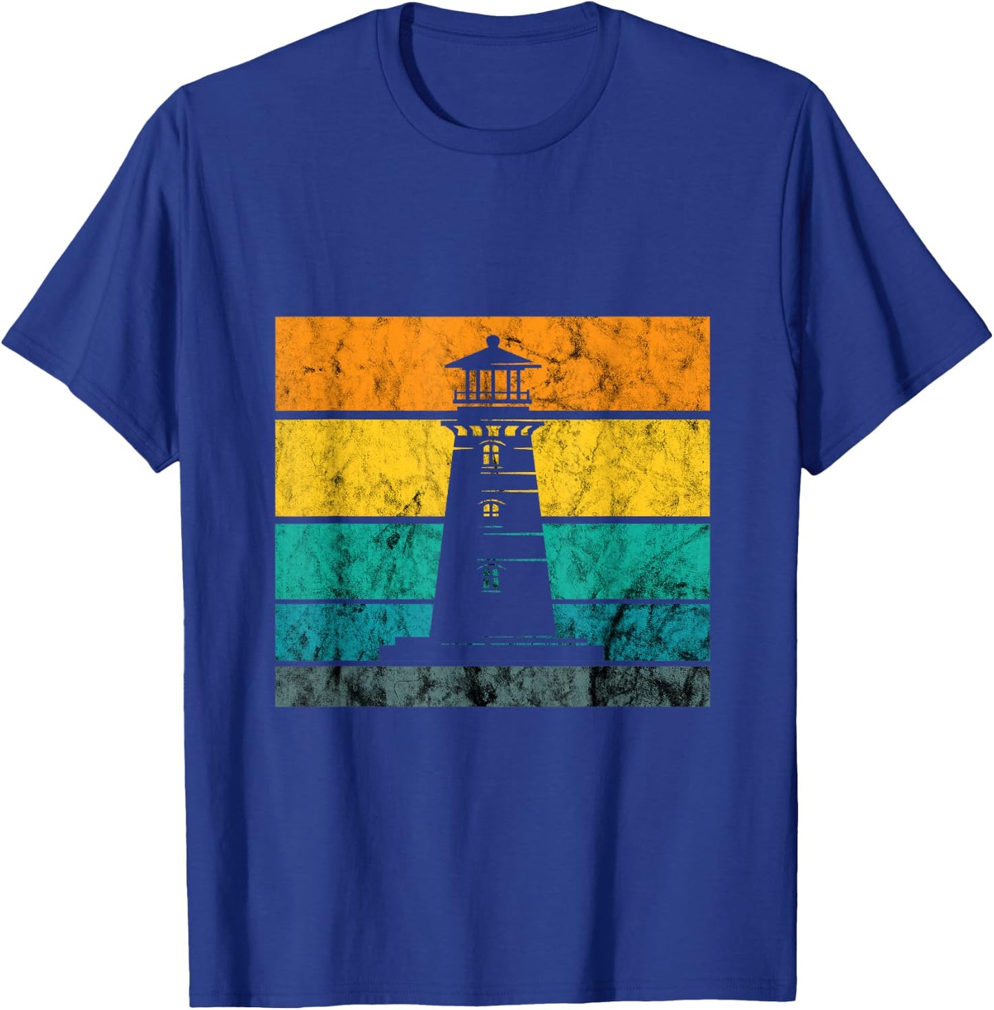 Lighthouse Retro Vintage Beach Seaside Life Sailing Sea T-Shirt - T-Shirt | Royal