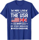 I May Live In USA But My Story Began In UK Flag T-Shirt - T-Shirt | Royal
