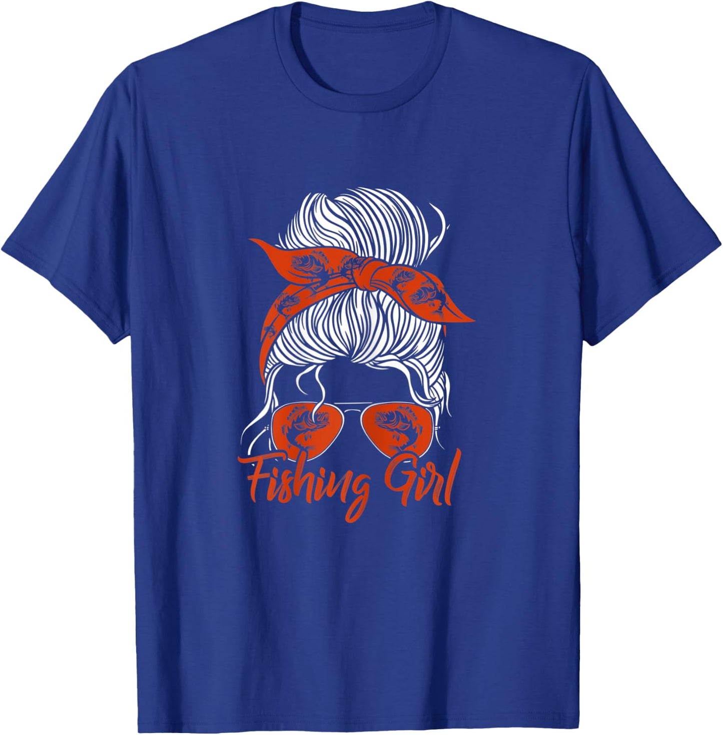 Fisherwomen Funny Fisher Fishing Girl T-Shirt - T-Shirt | Royal